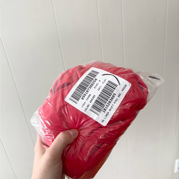 J Crew red sleeveless linen blend mini dress size 0 new - Picture 7 of 9